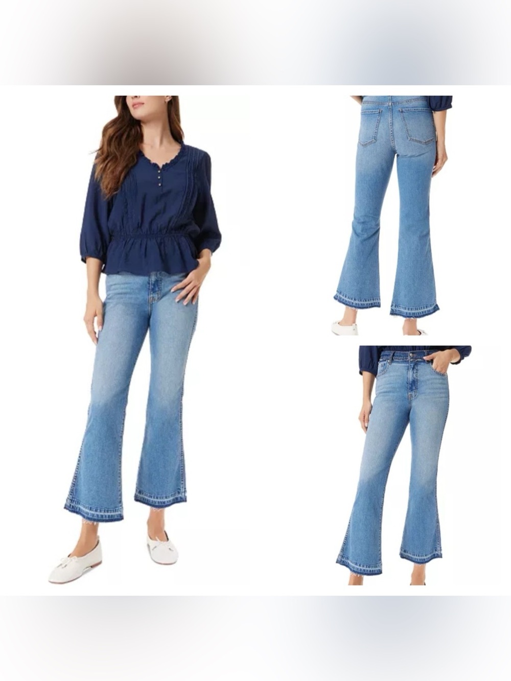Sam Edelman Women's Mid-Rise Kick Flare Jeans size 25